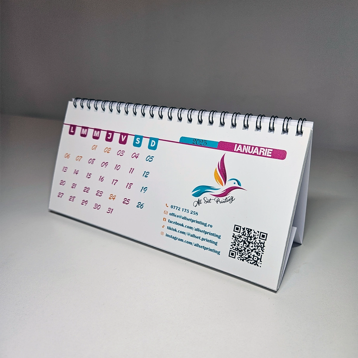 Calendar de birou personalizat Allset Printing Oradea